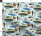 Fishing Pale Blue Scale Boys Fish Summer Lake Outdoors Camping Custom Printed Fabric by Spoonflower Various Fabrics by the Yard or Fat Quarter